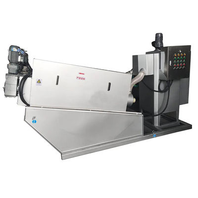 Prasa śrubowa ze stali nierdzewnej Maszyna do odwadniania osadów Zintegrowane zagęszczanie