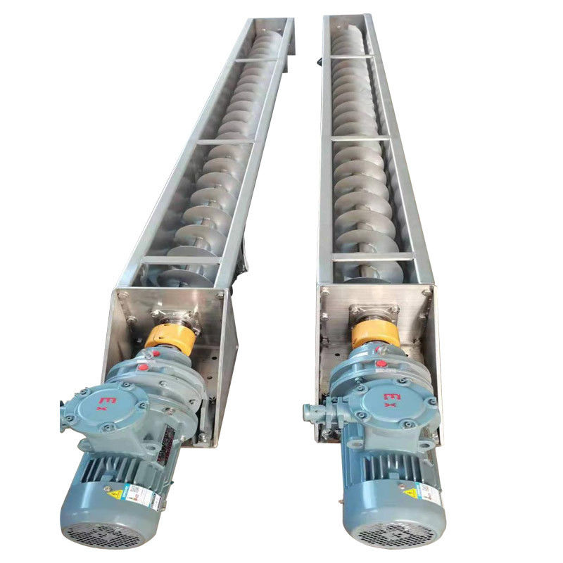 Przenośnik ślimakowy ze stali węglowej ze stali nierdzewnej typu U Mniej suchego osadu w proszku w proszku