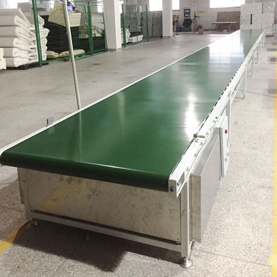 Przemysłowy poziomy przenośnik taśmowy z PVC Automatyczny przenośnik taśmowy z profilem aluminiowym