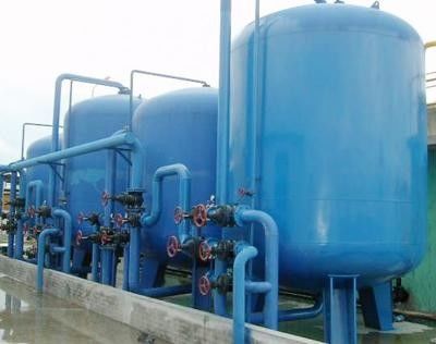 Chemiczny zbiornik do oczyszczania ścieków, niebieski sprzęt do oczyszczania ścieków